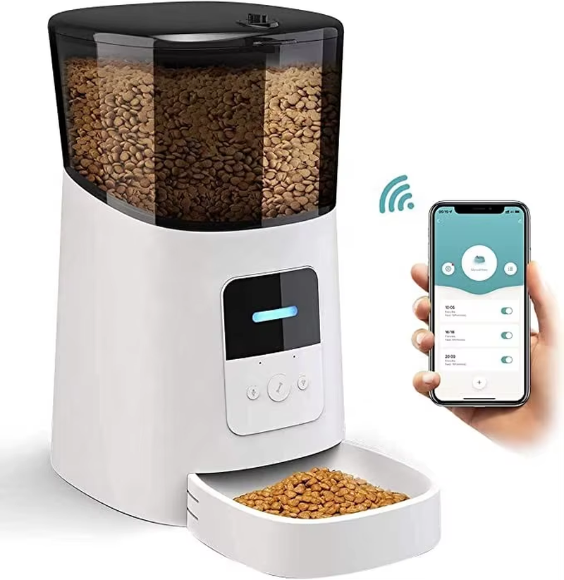 Comedor de perros y gatos con camara y wifi de 6L